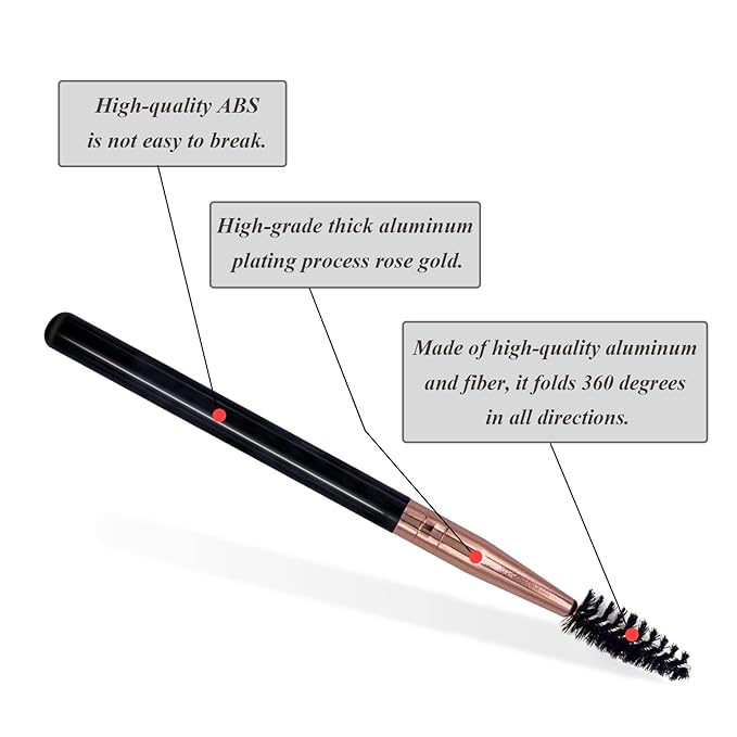 Mascara Brush Wands Makeup Lash Spoolies Set 10Pcs Spooly Eyelash Eyebrow Brushes Applicators for Extensions