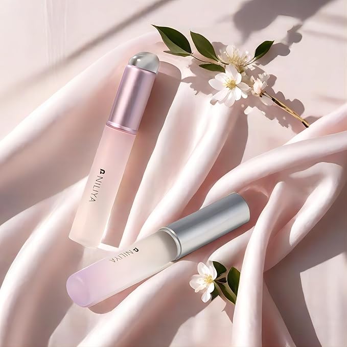 2PCS Silicone Lip Brushes, Lip Applicator, Makeup Brush for Concealer, With Gradient Color Handle（Pink + Purple）