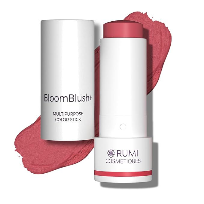BloomBlush+ Multipurpose Color Stick For Older Women - Blush, Lipstick & Contour in 1- Radiant, Healthy Glow & Nourishing Formula - For Sensitive Skin (Berry Kiss, Regular)
