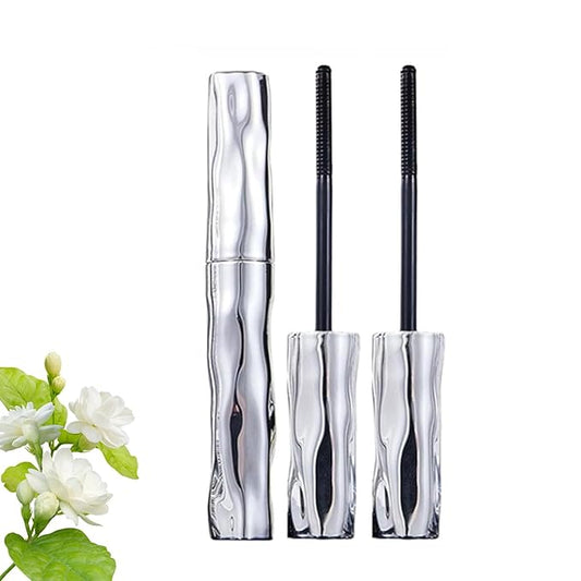 Zkyo Steel Tube Eyelash Primer, Small Steel Tube Mascara, Waterproof Long-Lasting 3D Curling Eyelash Iron with No Flaking, Sweat-Proof, Lengthening, Quick-Drying and Reuse (2pc)