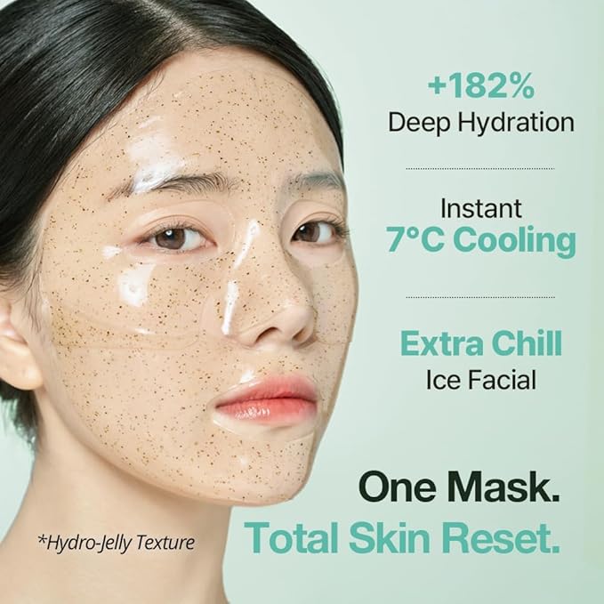 NDP Collagen Cica Cooling Hydro Mask – World’s First Freeze-Ready Hydrogel Face Mask with 55,000Da Vegan Collagen, Real Mugwort & Centella – Korean Mask for Sensitive Skin (36g x 1ea)