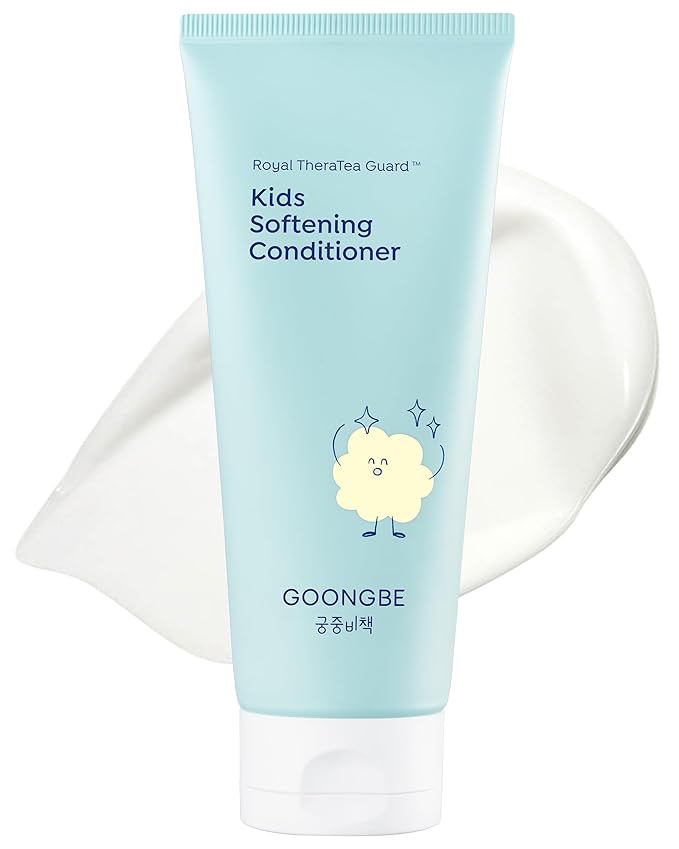 Kids' Softening Hair Conditioner - Korean Kids Glossy Hair Conditioner for Weak, Frizzy and Tangle Prone Hair - Silicone-Free Formula - Allergen Free Scent, 6.76oz.