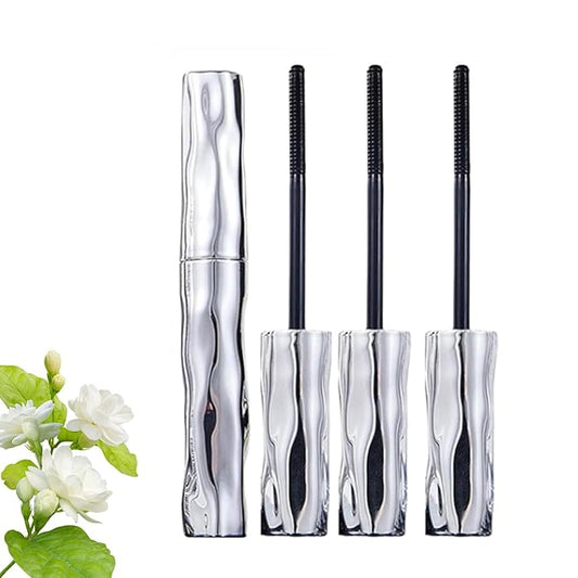 Zkyo Steel Tube Eyelash Primer, Small Steel Tube Mascara, Waterproof Long-Lasting 3D Curling Eyelash Iron with No Flaking, Sweat-Proof, Lengthening, Quick-Drying and Reuse (3pc)