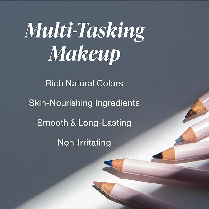 Mineral Fusion Eye Pencil, Light Brown Eyeliner with Soothing Chamomile, Meadowfoam & Vitamin E, Velvety Smooth, Hypoallergenic Eye Makeup, Line & Define, Long-Lasting Eyeliner Pencil, Rough, 0.04 Oz