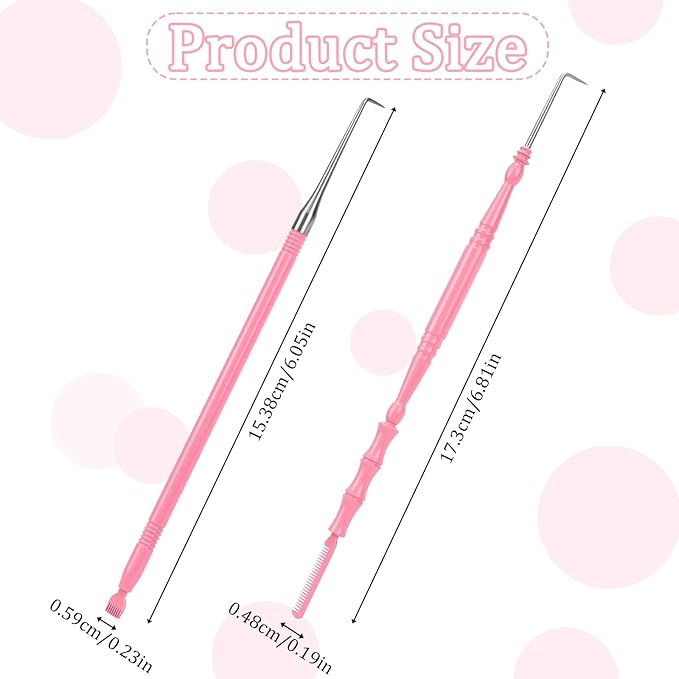 2 in 1 Lash Lift Tool Kit,Stainless Steel Lash Lift and Tint Kit Professional Lash Lift Supplies Metal Lash Lift Rods Eyelash Separator Tool with Separating Comb (2 Pack)