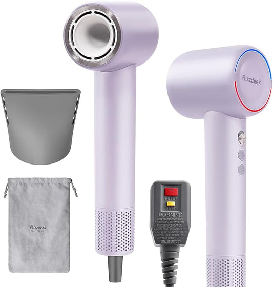 Hair dryers for Women,Blow Dryer Low Noise,Ionic Technology, High-Speed Negative ion Hair Dryer (Purple)