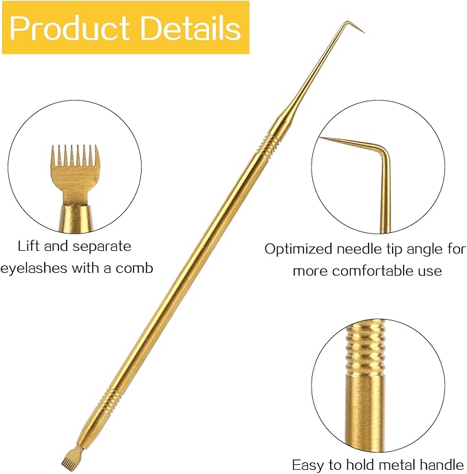 Lash Lift Tool,Professional Eyelash Separator Tool with Comb Lash Lift and Tint Kit Eyelash Lift and Tint Tool Stainless Steel Lash Perming Brush Lash Lift Comb Perming and Tinting Supplies