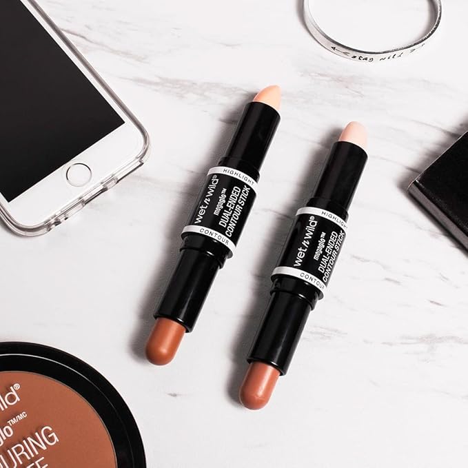 wet n wild MegaGlo Dual-Ended Contour Stick, Light Medium, Cruelty-Free