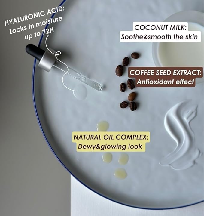 La Panna Coffee & Coconut Milk Body Cream for Women & Men | 72H Deep Moisture Cream with Hyaluronic Acid & Vitamin E | Hydrates, Nourishes & Softens | Fast Absorbing | Cruelty-Free & Vegan | 2.5 fl oz