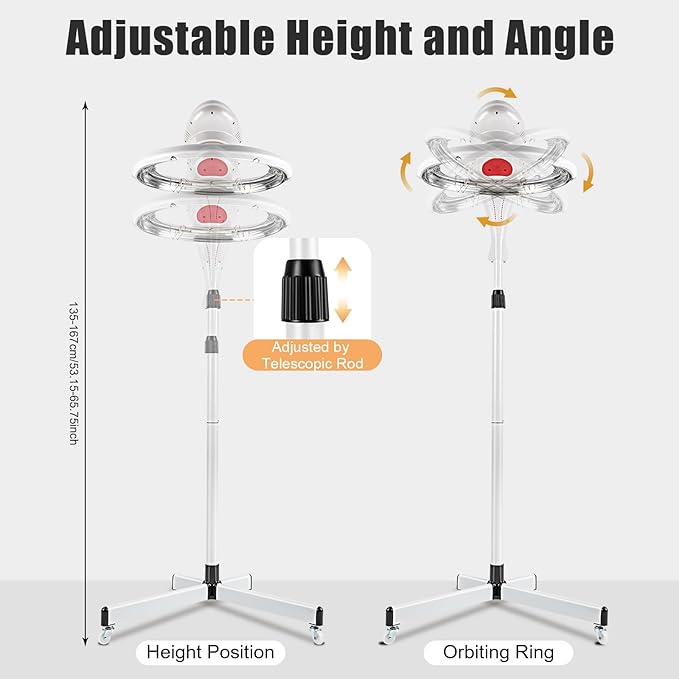 Multifunction Stand Hair Dryer, 950W Free-Stand Hair Dryer Color Processor Drying Perming Machine Orbiting Rotating Hair Perm Salon Styling