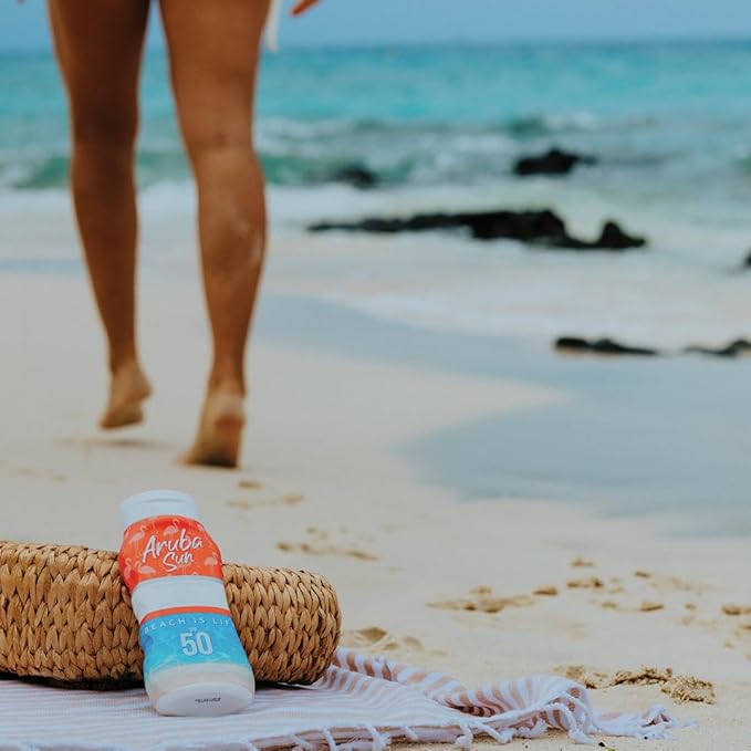 SPF 50 Sunscreen Lotion | Aruba Reef Act Compliant no 67 Octinoxate & Oxybenzone Free | 8 oz, Water-Resistant, Non-Greasy, Broad Spectrum UVA/UVB Sunscreen