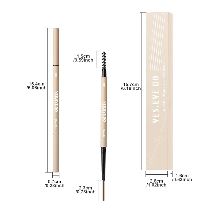 Blonde Eyebrow Pencil, Ultra Fine Eyebrow Pen Blonde, Waterproof Retractable Brow Defineing Pen for Perfectly Filling Shaping Sculpting Sparse Brows, Long Wear, Sweatproof, YES.EYE DO