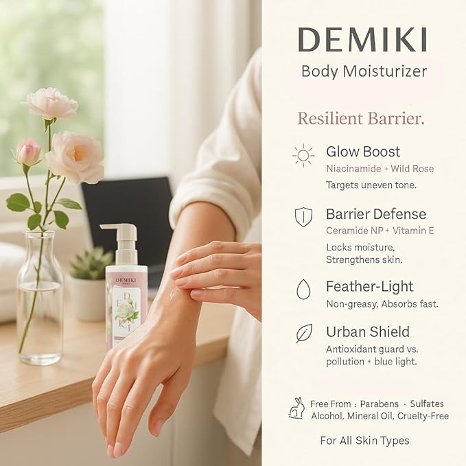 Body Lotion Moisturizer Skin Care with Niacinamide - Japanese Body Lotion for Women, Beauty & Personal Care, Body Cream for Dry Skin, Perfume Moisturizer, Summer Essentials Skincare 8.45fl.oz