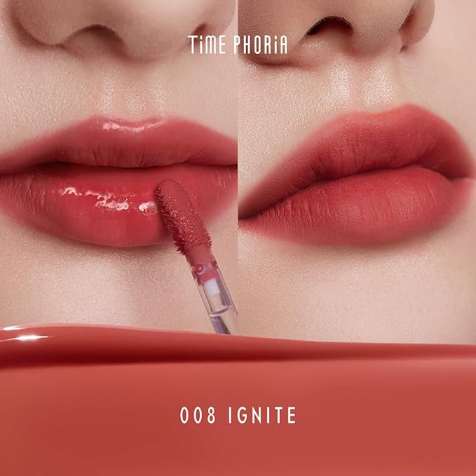 Altera Blurring Lip Tint 008 Ignite, Reddish Orange Glossy to Soft Matte Finish, Blur Lip Lines, Weightless No-Sticky Airy Velvet Texture, Vibrant Hydrating Long-Lasting Lip Makeup