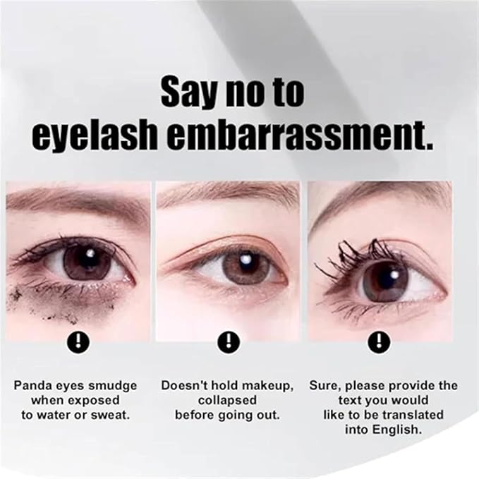 Zkyo Steel Tube Eyelash Primer, Small Steel Tube Mascara, Waterproof Long-Lasting 3D Curling Eyelash Iron with No Flaking, Sweat-Proof, Lengthening, Quick-Drying and Reuse (1pc)
