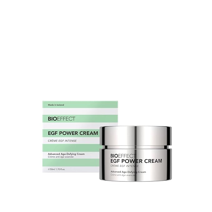 BIOEFFECT EGF Power Cream Anti-Aging Facial Moisturizer With Niacinamide, Hyaluronic Acid, Growth Factor for Collagen, Wrinkles, Age or Dark Spots, A Firming, Hydrating Treatment For Face And Neck