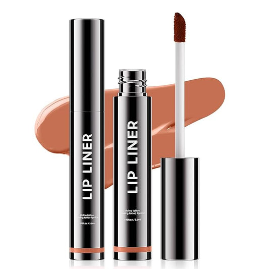 Lip Stain Peel Off Lip Liner - Long Lasting Comfortable Vivid Color Peel Lip Stain Smudge Proof Finish, Create A Charming Vibrant Lip Color Makeup For All Skin Types with All-Day (#01 Nude)
