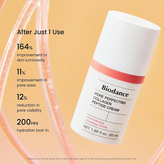 BIODANCE Pore Perfecting Collagen Peptide Cream, Hydrating, Collagen Firming Facial Moisturizer, Korean Skincare | 1.69 fl.oz, 50ml