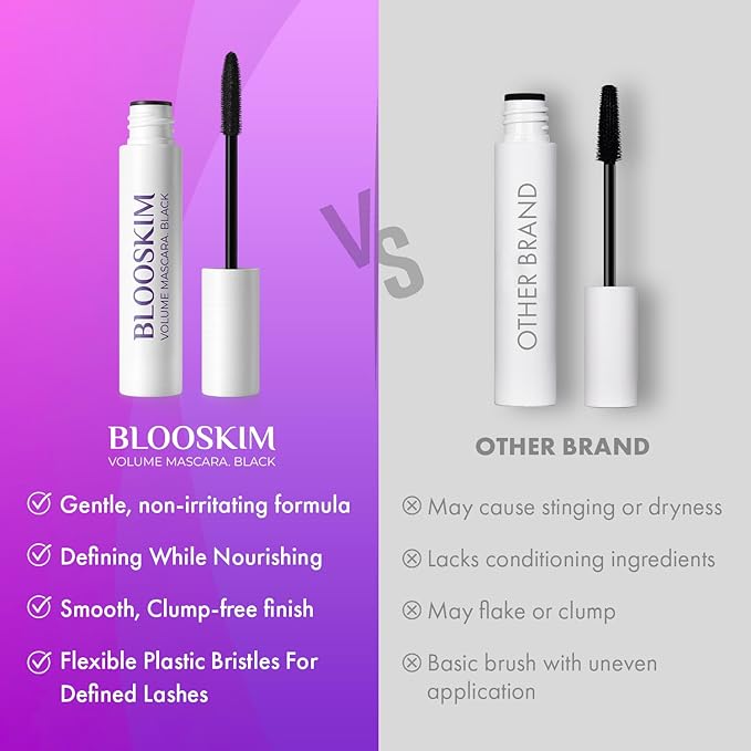Mascara for Older Women 60 Plus: Black Prime Lash Mascara - Prime Mascaras for Mature Women Makeup - Hypoallergenic Non-Clumping Formula for Sensitive Eyes, 5.5g