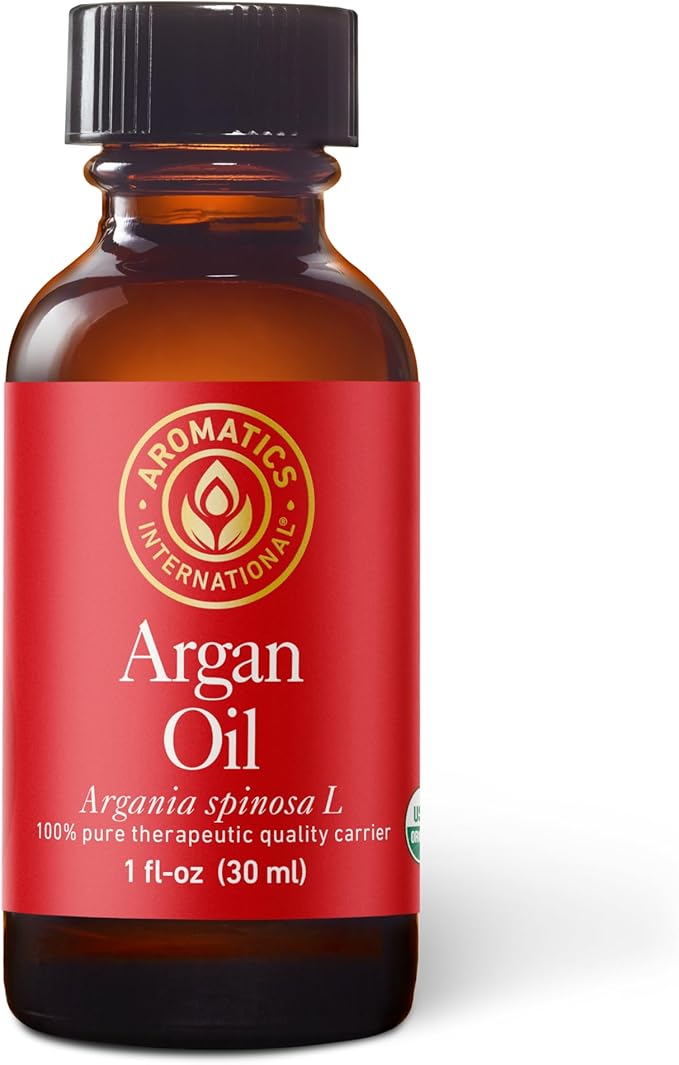 Aromatics International Argan Oil 1 fl oz – Cold-Pressed Carrier Oil for Hair Care, Skincare, and DIY Beauty Blends 30 mL