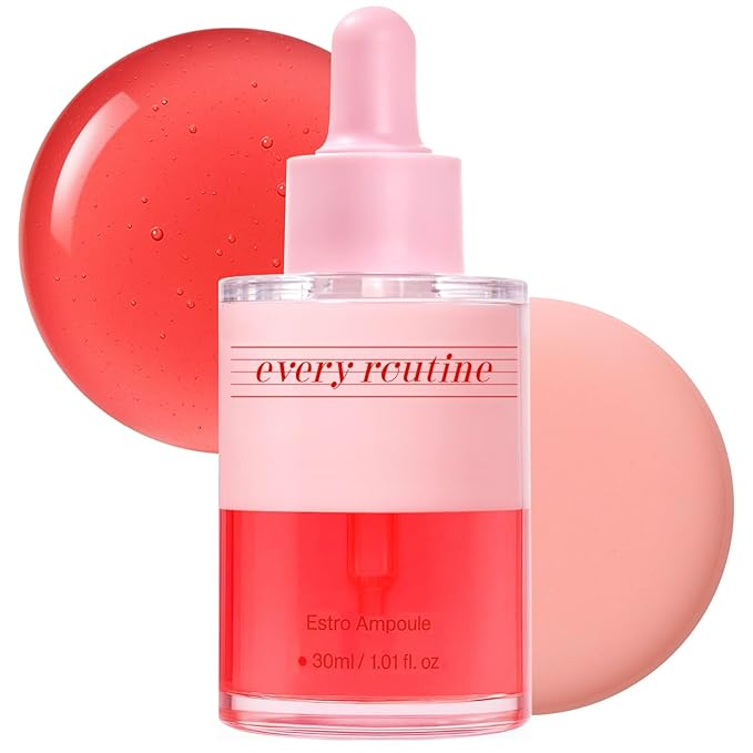 Estro Ampoule – Vegan Collagen Water & 13 Hyaluronic Acids Serum with Pomegranate and Soy Extracts for Hydration, Radiant Glow & Firm Skin 30 ml, 1.01 fl oz