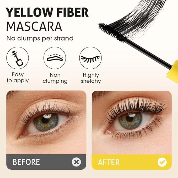 Bubble Mascara, 2025 Upgrade Waterproof Tubing Mascaras, Long-Lasting Mascara Clump-Proof Enhances the Natural Look, Can be Layered to Boost Curl, Length Formula for Bold (1Pcs)