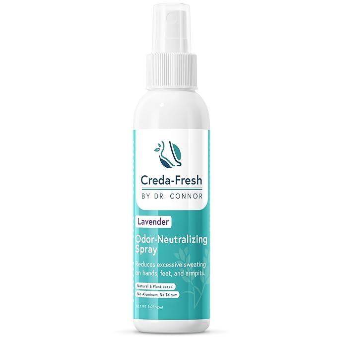 Creda Fresh Anti Perspirant Deodorant Men & Women - Aluminum Free Deodorant with Lavender - Long Lasting Foot Deodorant Spray for Stinky Feet - Odor Control & Anti Sweat Deodorant for Hyperhidrosis