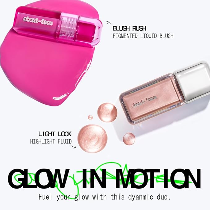 about-face Blush Rush Liquid Blush – Hydrating, Buildable Formula with Jojoba Oil, Hyaluronic Acid, and Squalane – Long-Lasting Dewy Finish – Vegan & Cruelty-Free (Pit Stop – Orange Peach)