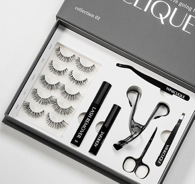 Starter Kit - Everyday Chic - False Eyelash Complete Kit With Tools and 5 Lash Styles (Collection 02)