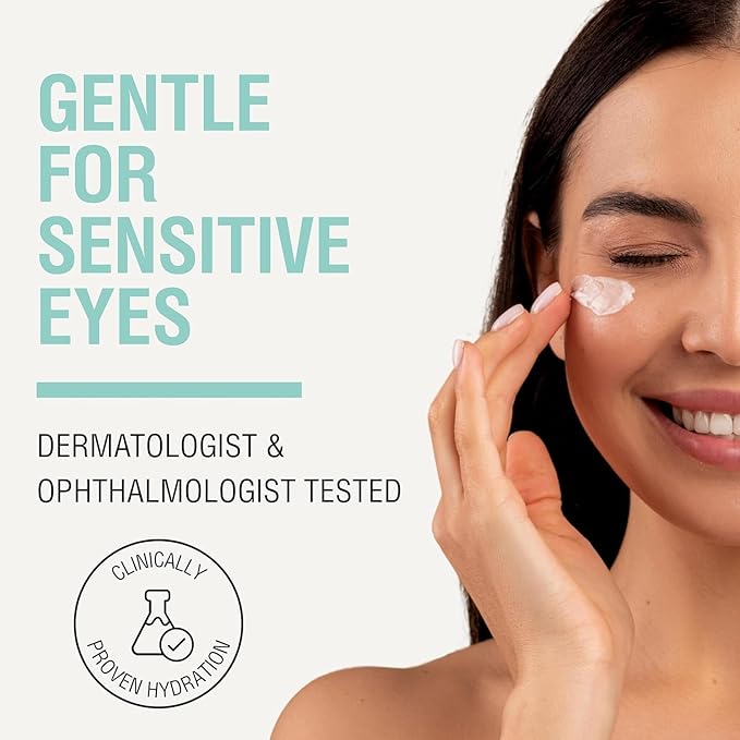 NOVEHA Daily Sensitive Eye Cream for Dry Eyelids & Around Eye – Ceramide Hydrating Eyelid Moisturizer, Anti-Aging Eye Cream for Fine Lines, Puffiness & Crow’s Feet, Vegan, Fragrance-Free, 1 oz