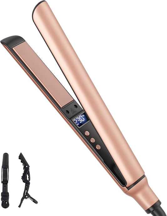 Mini Flat Iron, Ceramic Mini Hair Straightener for Short Hair, Curls Bangs, Small Flat Irons Dual Voltage for Travel, Shinier & Smooth