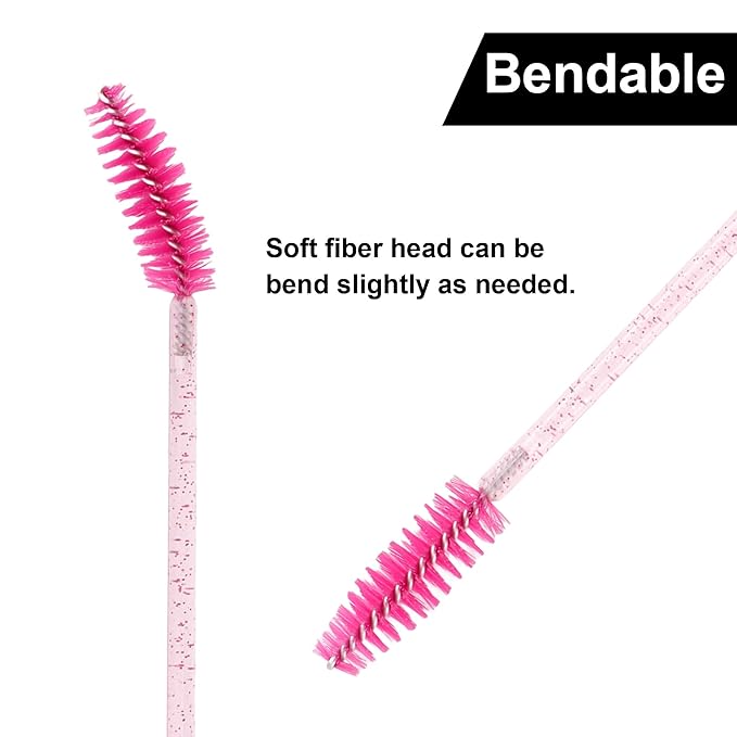 COCIDE 500Pcs Colorful Eyebrow Brush Eyelash Comb Lash Brushes Disposable Mascara Wands Lash Spoolies for Eyelash Extensions Supplies Makeup Applicators
