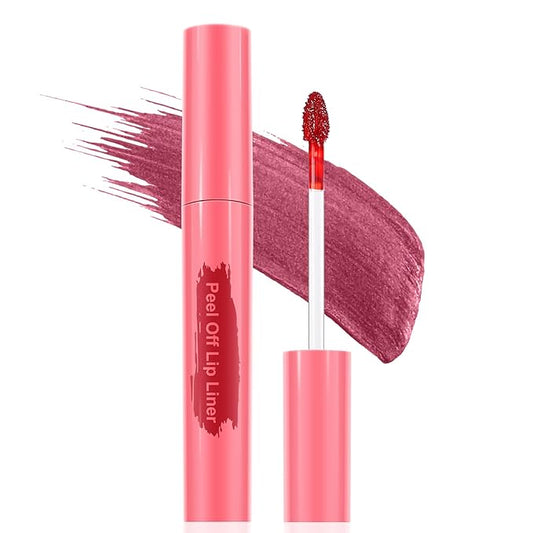 Lip Liner - Lip Stain Peel Off Moisturizing Long-Lasting & Waterproof Transfer Proof & Plumping, Non-Stick Cup Lip Liner Stain Tint For All Skin Types (Mauve, 1 PCS)