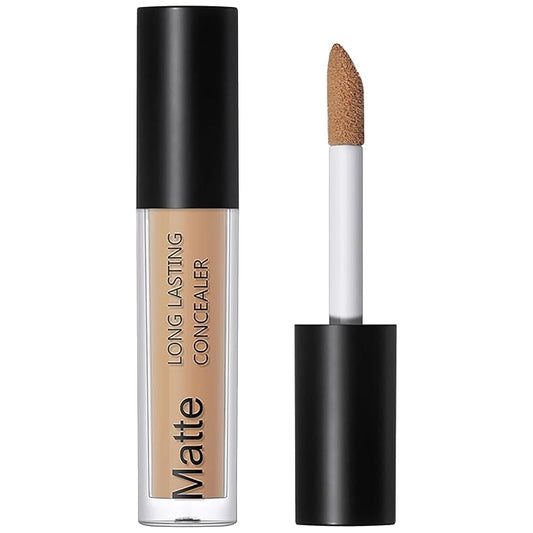 Matte Concealer Cream, Covers Under Eye Dark Circles & Blemishes, Waterproof Full-Coverage, Lightweight, Creamy Longlasting Face Eye Makeup, Medium Neutral