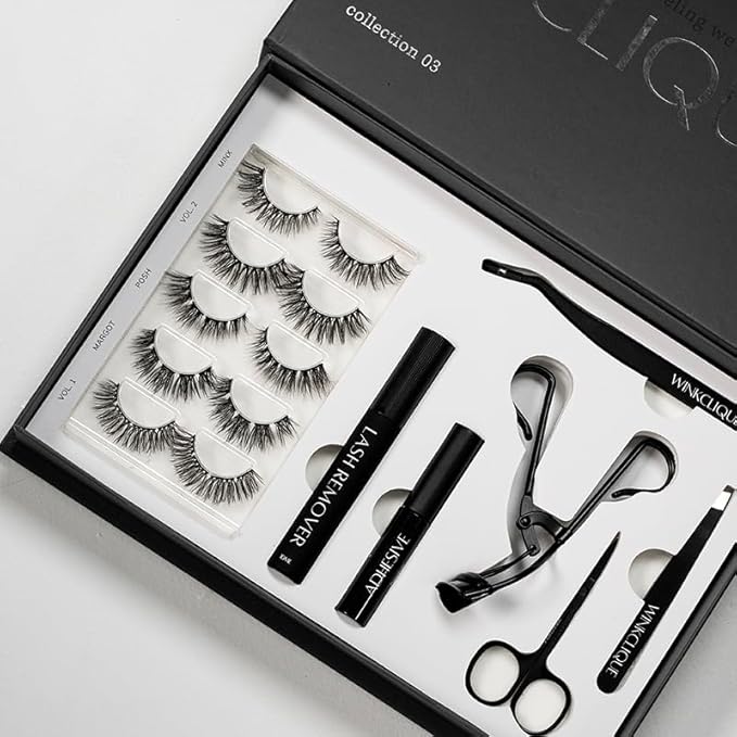 Starter Kit - Bold Glam - False Eyelash Complete Kit With Tools and 5 Lash Styles (Collection 03)