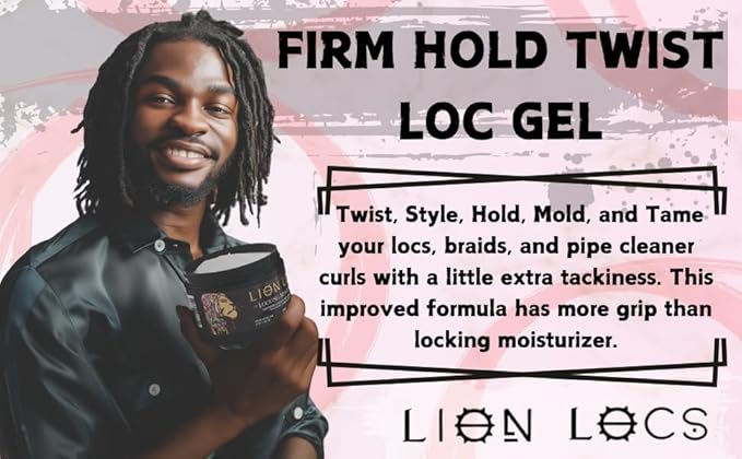 Lion Locs Hair Locking Dreads Moisturizer for Dreadlocks, Locks, Microlocs, Interlocks, Braidlocks, Braids, Fauxlocs, Twistlocks, or Sisterlocks (8oz) (Firm)