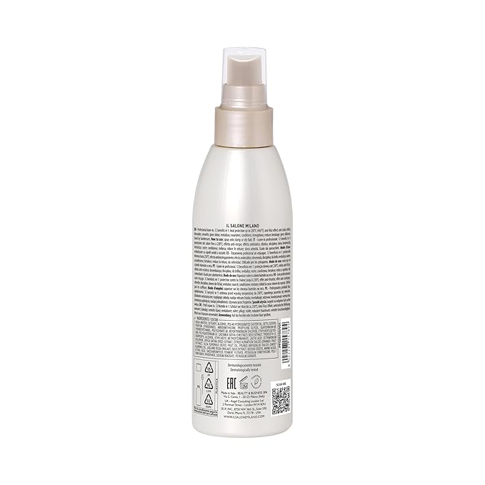 Il Salone Milano Professional 12-In-1 Leave In Hair Treatment - Heat Protectant + Detangling Spray with Frizz Control - Repairs Hair Breakage with Olive & Almond Oil (200 ml)