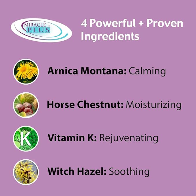 Miracle Plus Arnica Cream Bruise Relief Lotion For Bruising And Swelling On Skin | Arnica Montana Extra Strength Vitamin K Cream | Skin Care Body & Face Moisturizer With Horse Chestnut, 11.75 Fl Oz