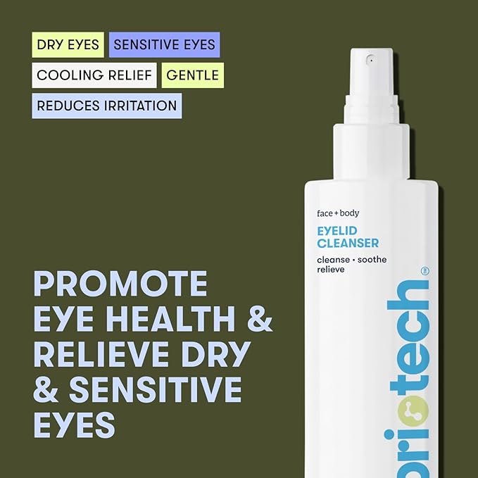 BRIOTECH Eyelid Cleanser, Hypochlorous Acid Spray, Lid & Eyelash Cleanser, Soothe Sensitivities, Calm Redness & Bumps, Support Against Irritation, Vegan, Travel Size 2 Fl oz (1 Pack)