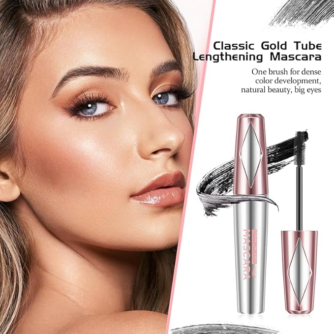 My Amazing Lashes Mascara,NEW 4D Silk Fiber Volume And Length,Waterproof & Sweatproof Long Lasting,Create Natural Look Of Lash Extensions (Black, 1PC)