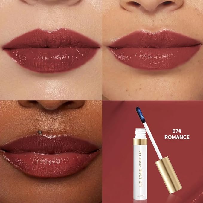 Matte Liquid Lip Gloss Peel Off Masque - Peel Off Lip Stain Tattoo, Long Lasting Waterproof Transfer-proof Lip Mask Lip Stain Peel Off Lip Gloss, Peel Off Lip Tint for Lip Makeup-Maple Mocha07#