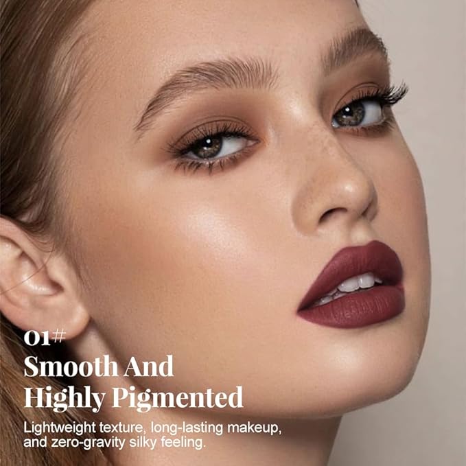 Matte Lip Liner – Sharpenable, Professional Waterproof & Smudge-Proof, Velvet Matte, Long-Lasting Color Lock, Daily Wear, Ideal for Bold & Chic Makeup Looks, Caramel Dark Brown (Shade 01)
