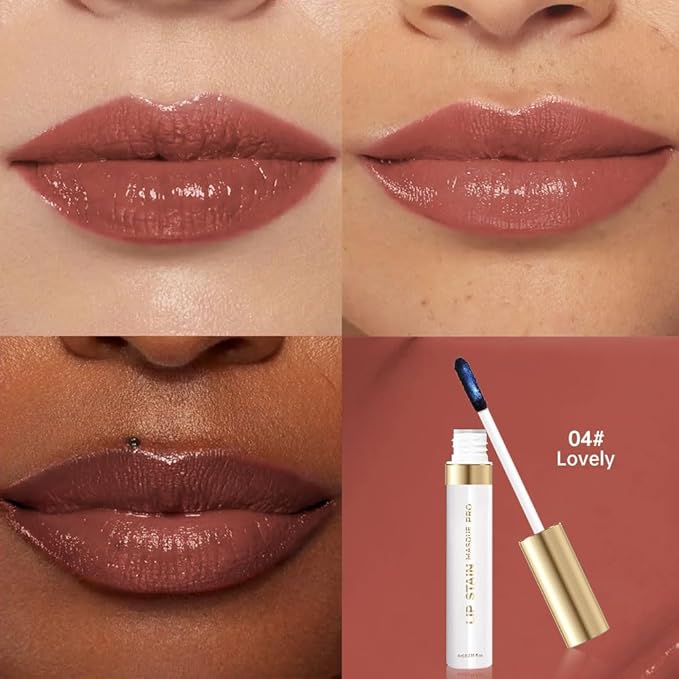 Matte Liquid Lip Gloss Peel Off Masque - Peel Off Lip Stain Tattoo, Long Lasting Waterproof Transfer-proof Lip Mask Lip Stain Peel Off Lip Gloss, Peel Off Lip Tint for Lip Makeup-Nude Latte04#