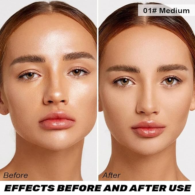 Oil Control Matte Perfection Face Powder Compact For Women, Matte Smooth Flawless Setting Powder Makeup, Polvo Compacto De Maquillaje, Waterproof Long Lasting, (Medium)