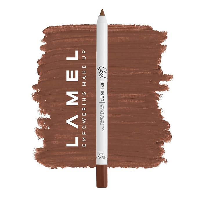 Matte Gel Lip Liner Pencil | Weightless&CreamyTexture - Sharpenable - Longwear & Waterproof - High Pigmented & Flawless Finish - Moisturizing - Cruelty-free & Paraben-Free,- 407, 1,7g/0.05oz