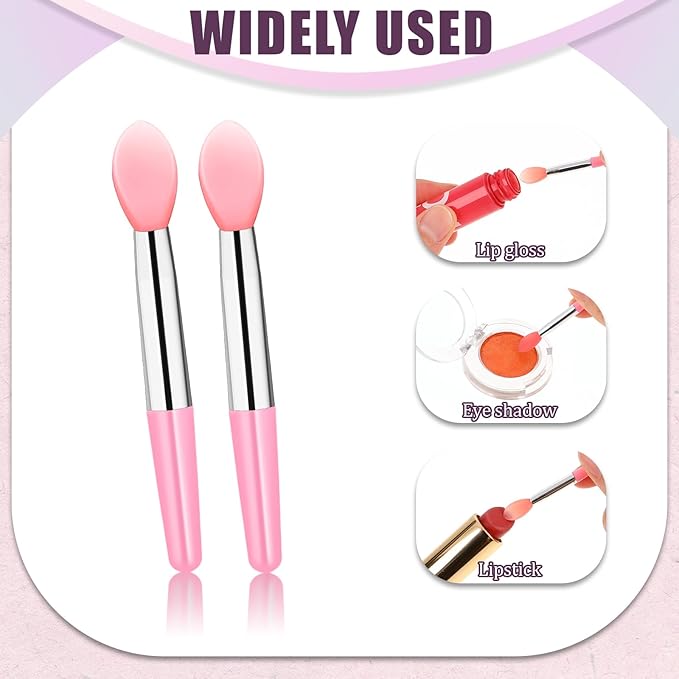 12Pcs Lip Mask Applicator Silicone LIp Applicator Makeup Beauty Lipstick Brushes Eyebrow Lipstick Brushes Applicator Cosmetic Brush Set for Lipstick Lip Gloss Lip Mask Eyeshadow