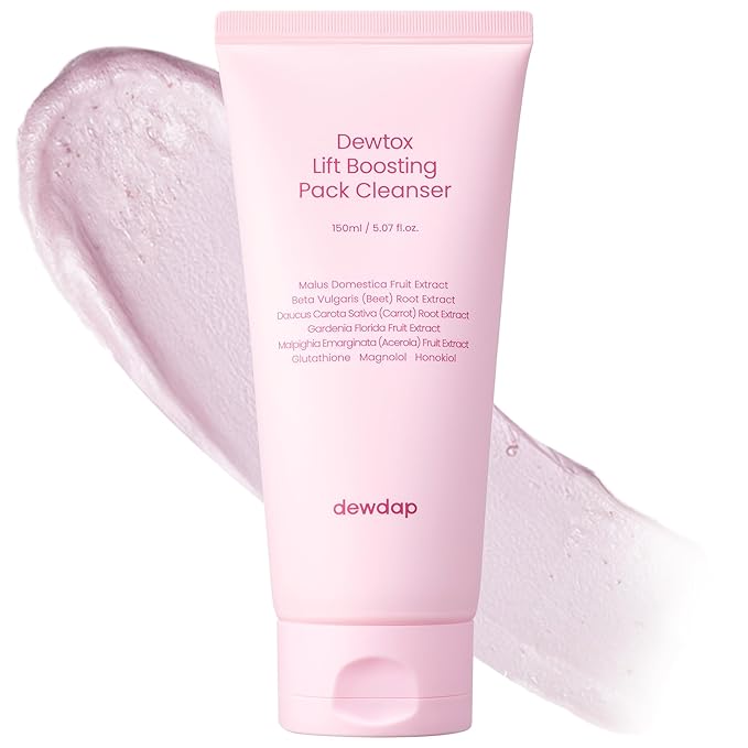 Dewtox Lift Boosting Facial Cleanser, Face Mask, Foaming Cleanser, Skin Enhancement All in One, Face Wash for Sensitive Skin, Korean Skincare (5.07 Fl Oz / 150ml)