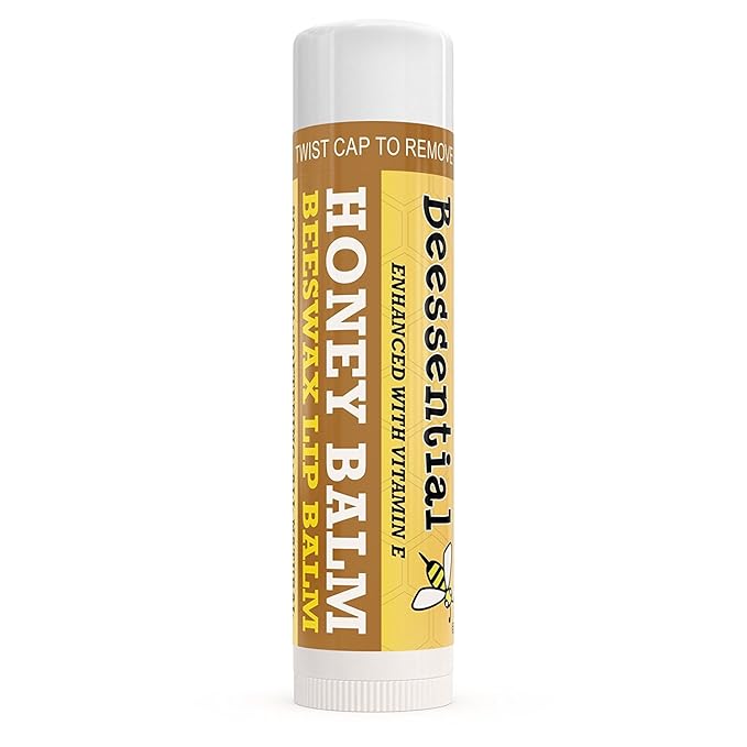 Beessential Natural Bulk Lip Balm, Honey, 18 Pack | For Men, Women, and Children. Great for Gifts, Showers, & More