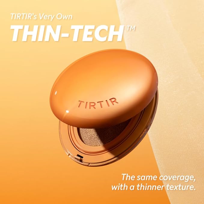 [*Mini Size*] TIRTIR Mask Fit Ai Filter Cushion Foundation | AI-Like Semi-Matte Finish - Up to 72-Hour Medium to Full Coverage Korean Make up Beauty, #25C Cool Taupe, 0.15 oz