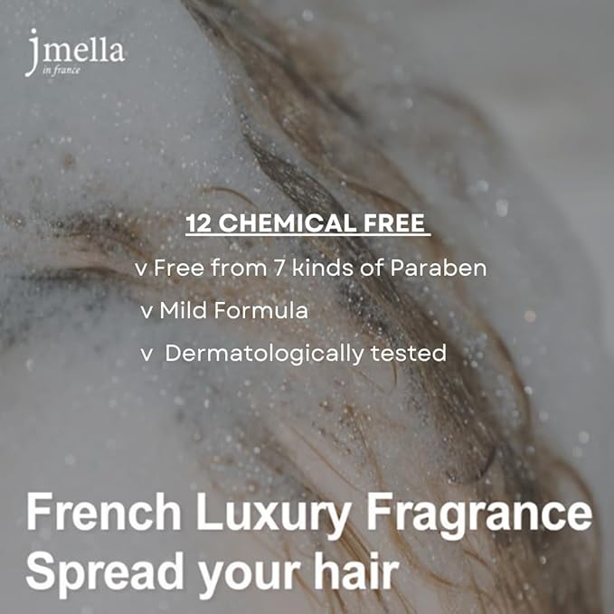 jmella IN FRANCE Blooming Peony Shampoo 33.8 floz with luxury fragrance- Chemical free- Strawberry leaf extract -17 types of amino acid complex From 7 kinds of Paraben